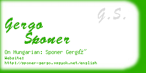 gergo sponer business card